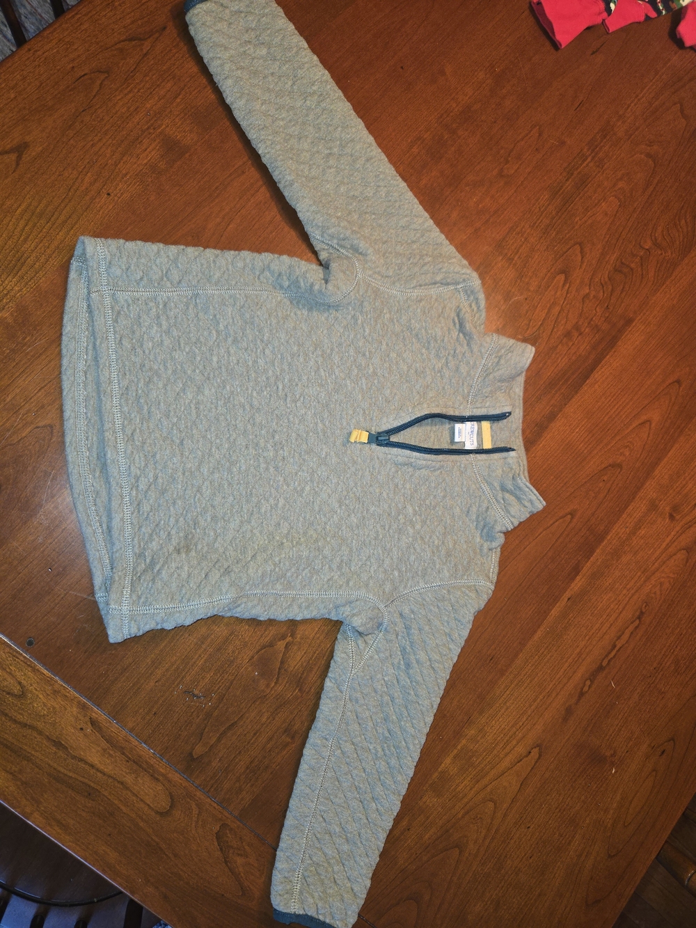 Light Sage Quilted Half-Zip Pullover Sweater Boys